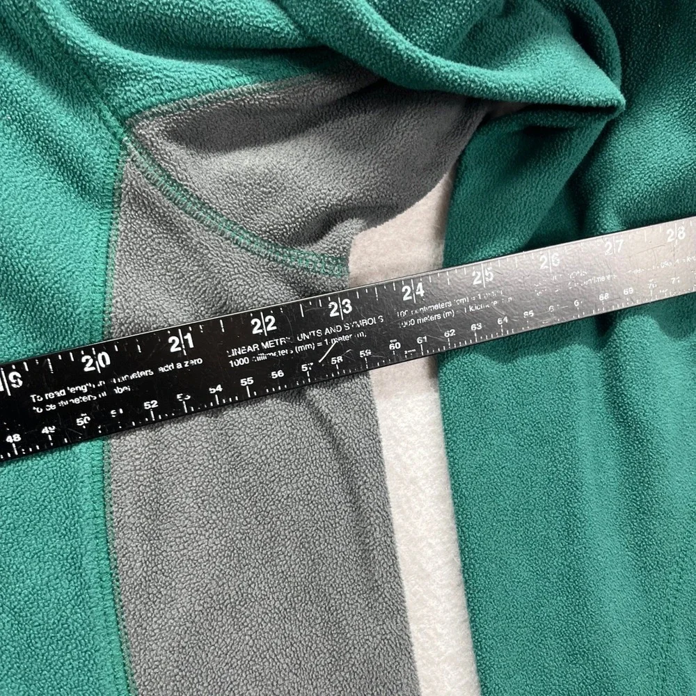 Columbia Fleece Pullover Men Large Klamath Range II Green Gray 1/4 Zip Outdoor